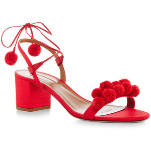 festival look aquazzura pon pon block heel festival look aquazzura, pon pon block heel, ss16