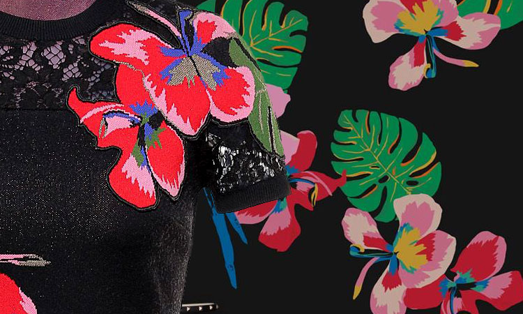 Valentino Embroidered Flower Dress