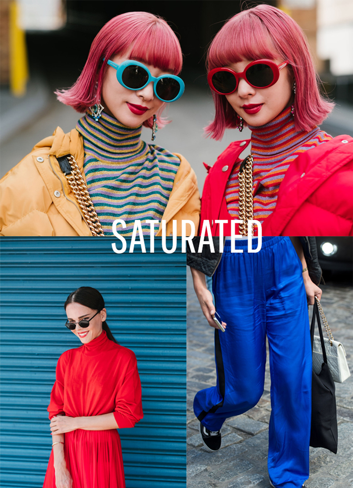 new york fashion week ss18 street style guide saturated colors
