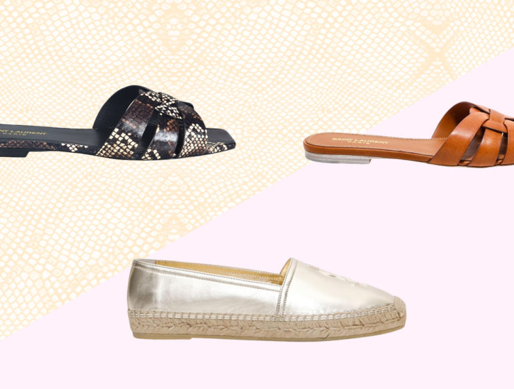 saint laurent sliders slides sandals flats espadrilles italist
