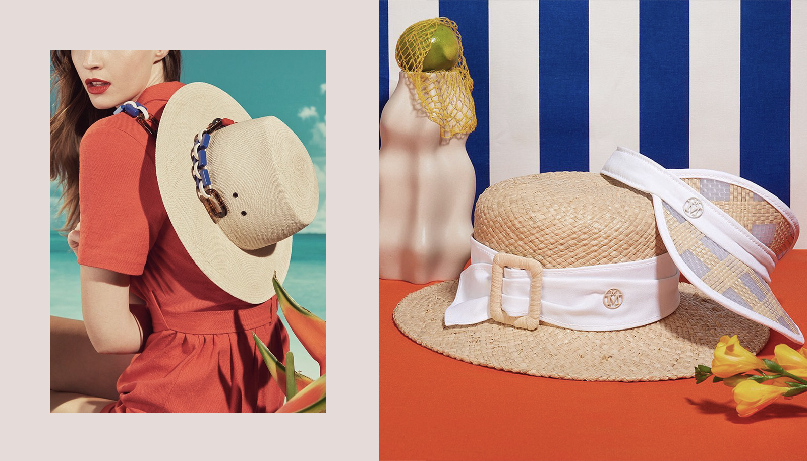 summer vacation maison michel straw hats