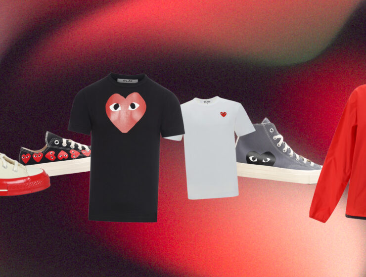 cdg logo heart with eyes brand