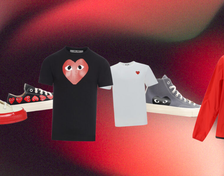 cdg logo heart with eyes brand