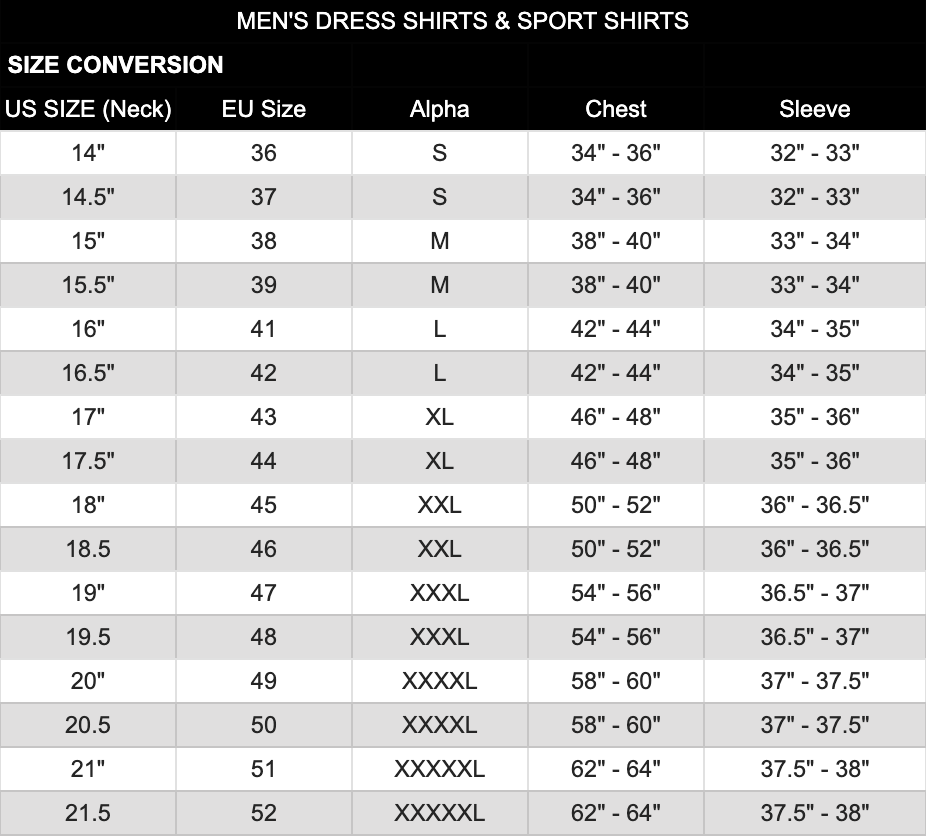 givenchy men's size chart on italist